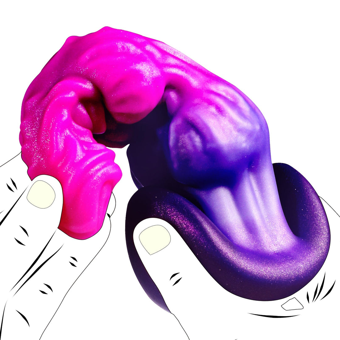 Pink Fantasy Horse Knot Huge Anal Dildo