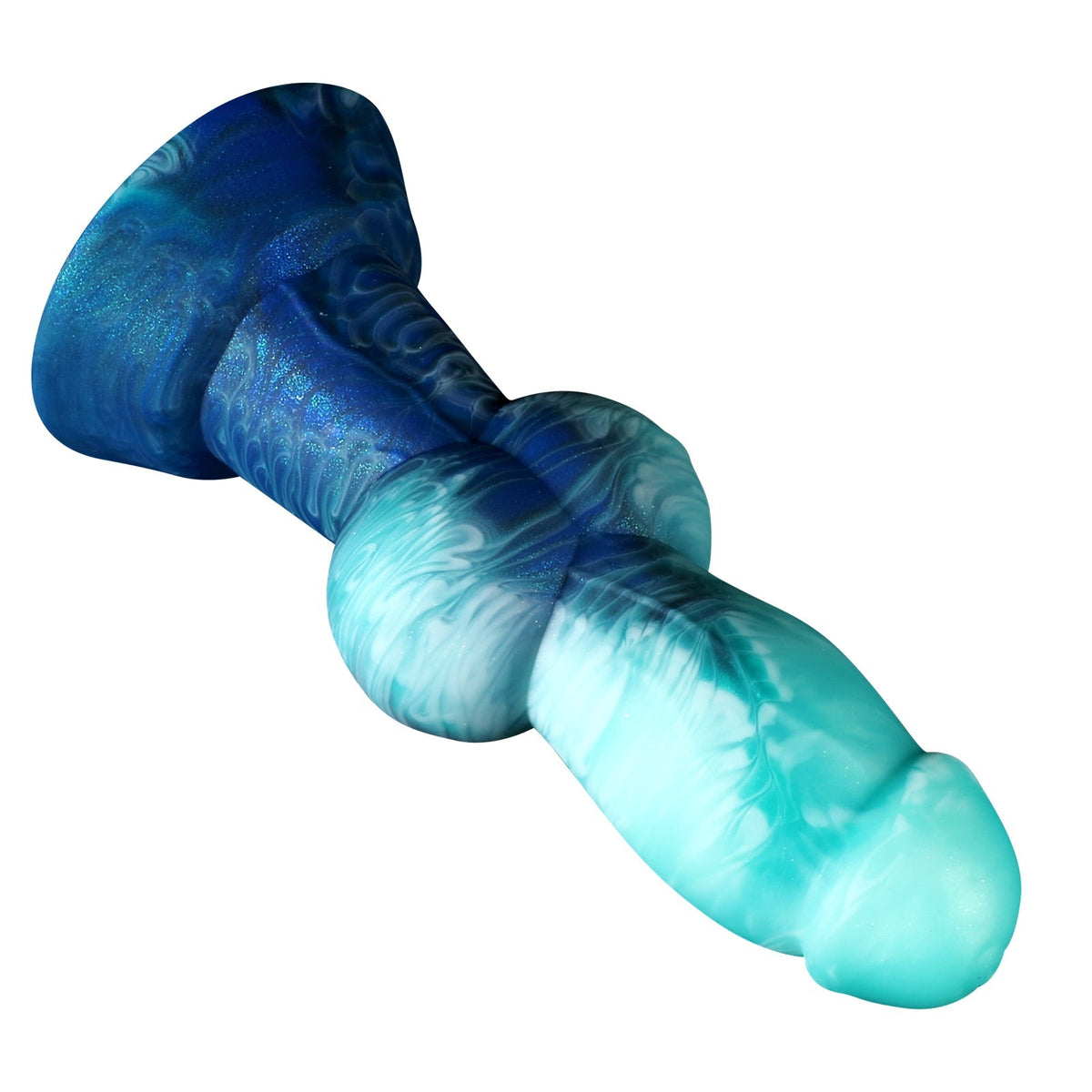 15.2 cm Green Silicone Knotted Dog Dildo