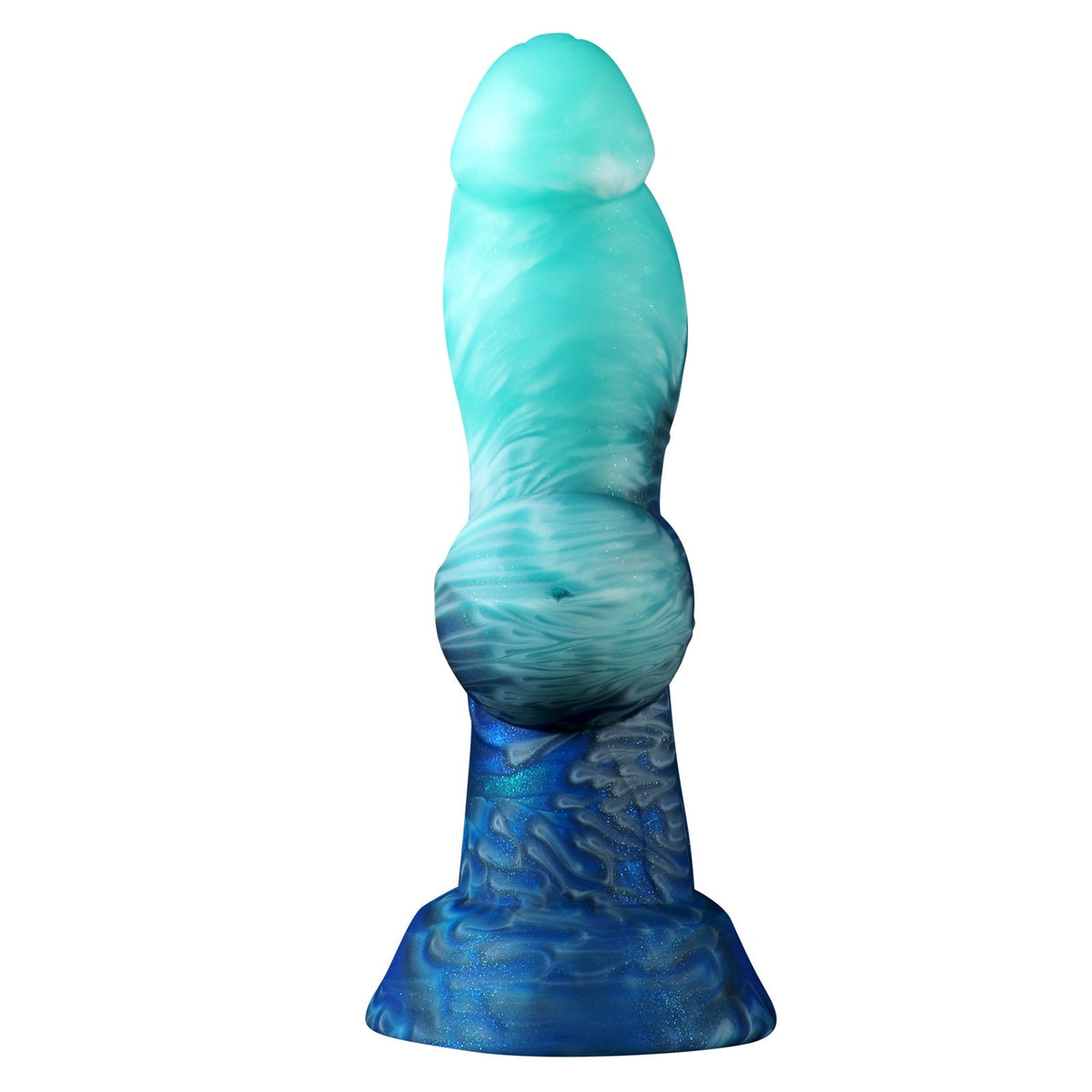 15.2 cm Green Silicone Knotted Dog Dildo