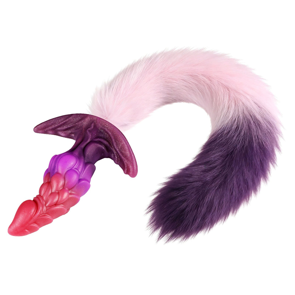 Fantasy Dragon Tail Textured Curved Butt Plug