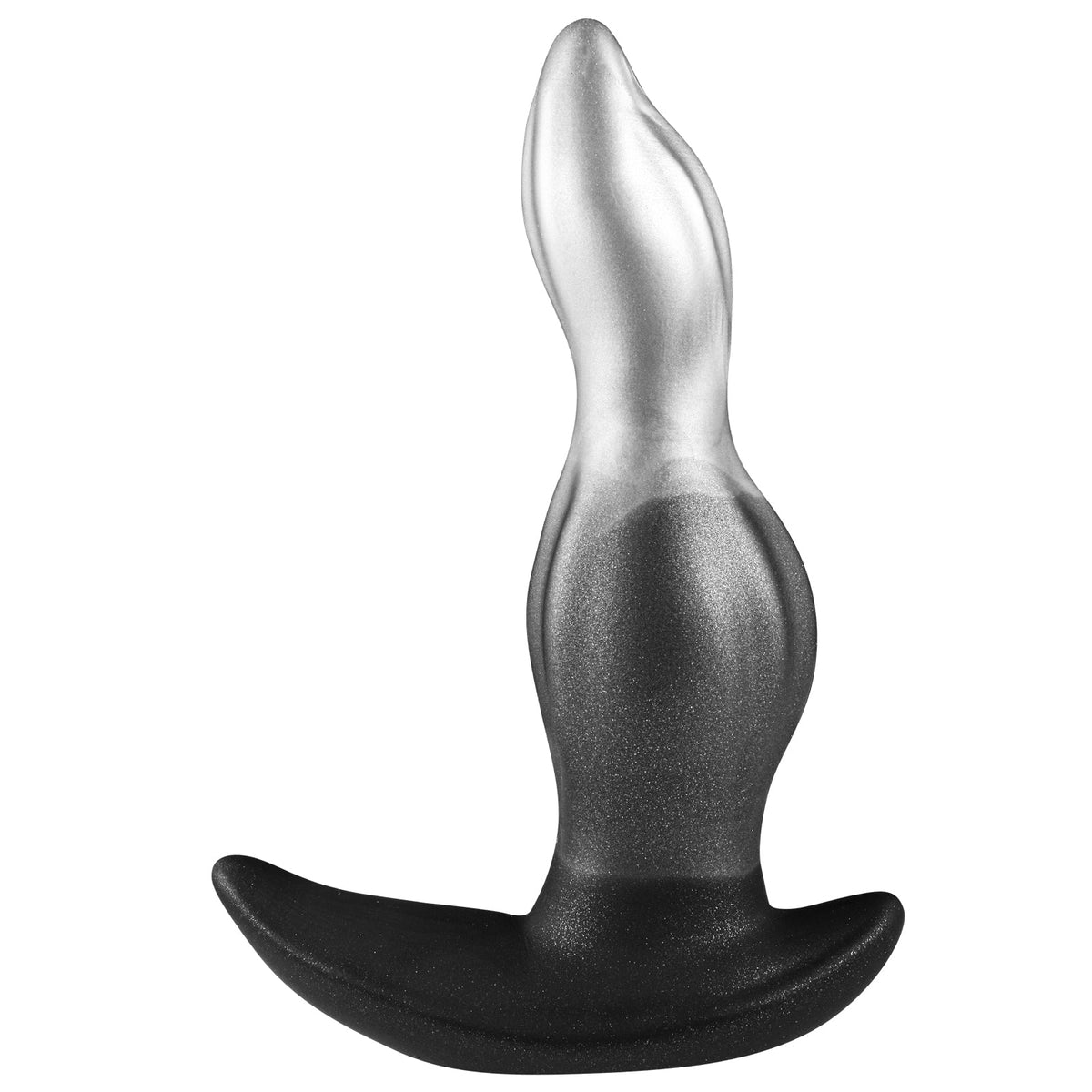 Black Silver Tapered Curved Huge Butt Plug