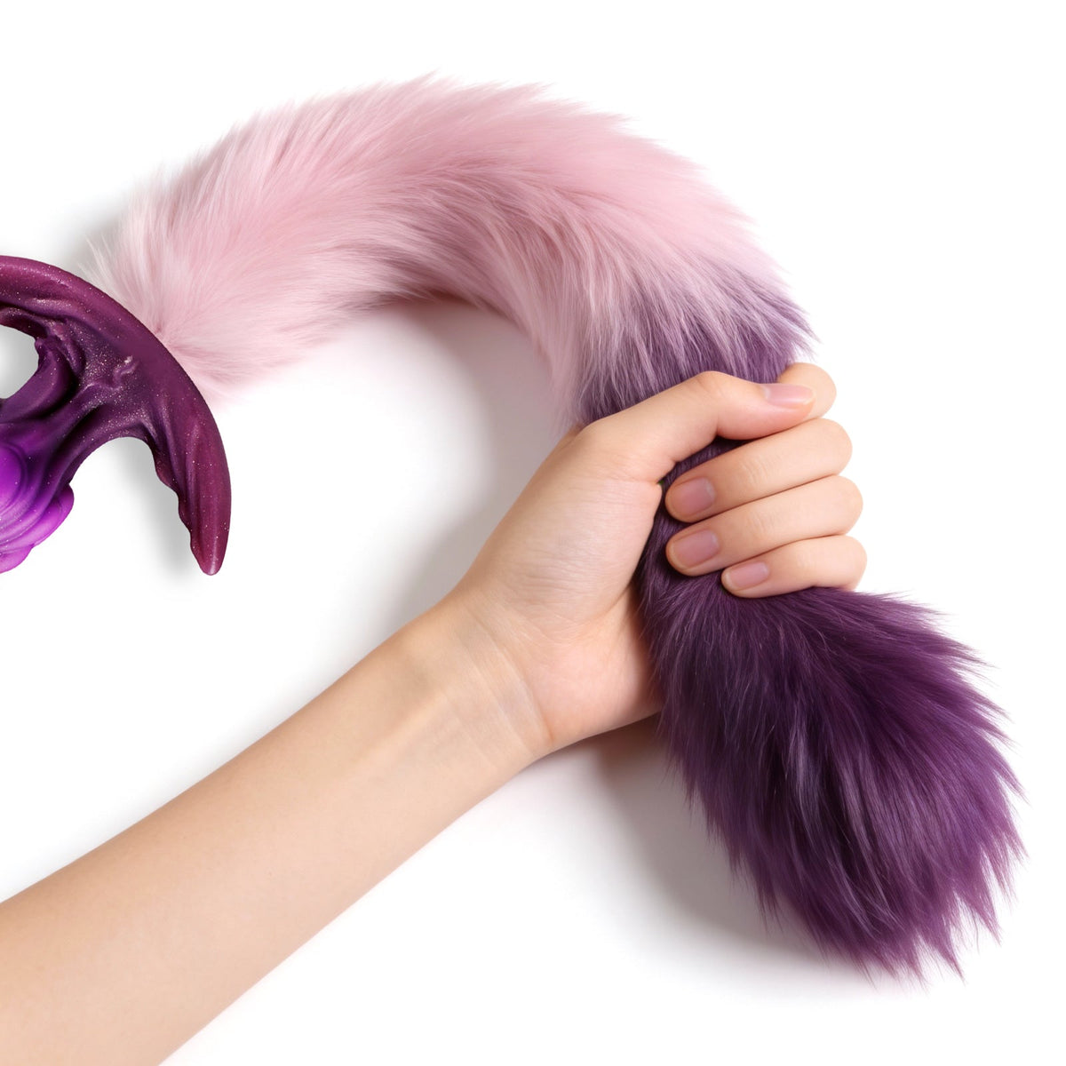 Fantasy Dragon Tail Textured Curved Butt Plug