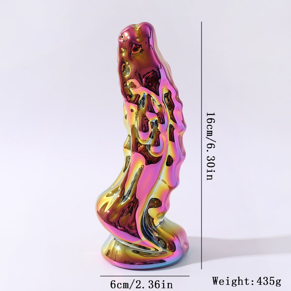 Glass Fantasy Dragon Textured Curved Dildo