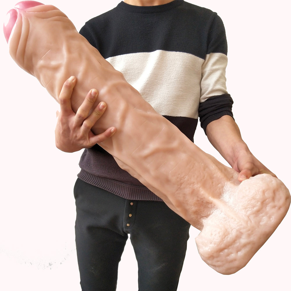 Biggest Huge xxxxl 2 Foot Dildo With Foreskin