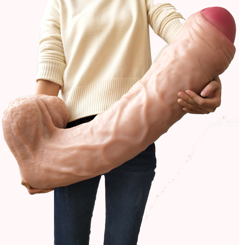 Biggest Huge xxxxl 2 Foot Dildo With Foreskin