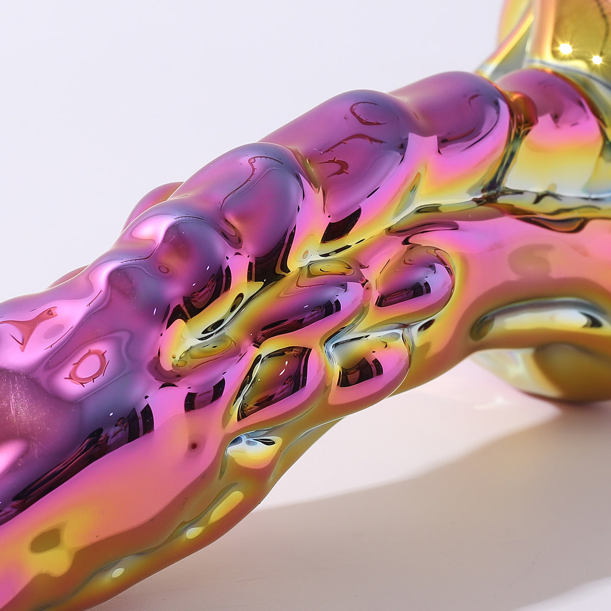 Glass Fantasy Dragon Textured Curved Dildo