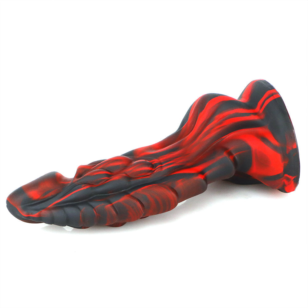 Black And Red Fantasy Dragon Tapered  Dildo