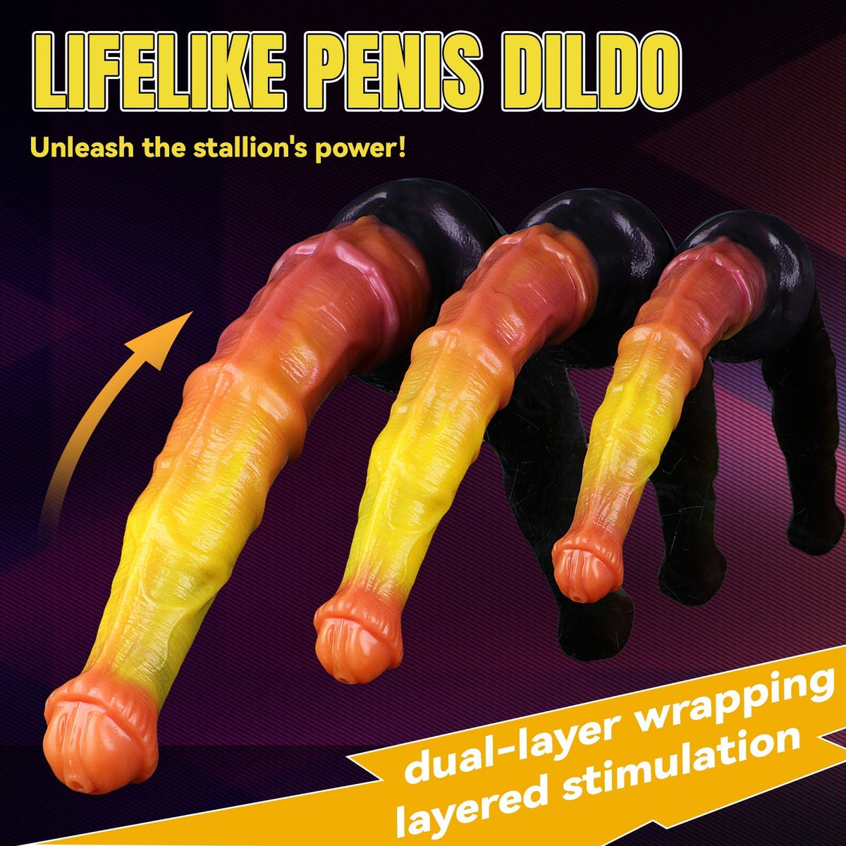 Dual Density Fantasy Silicone Large Horse Dildo