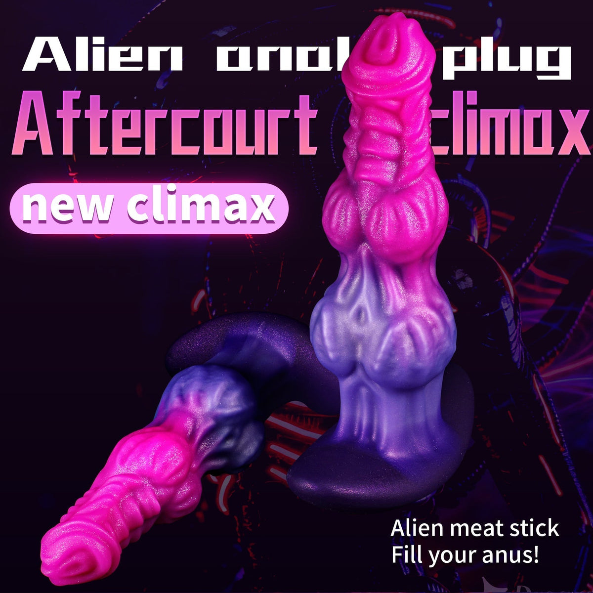 Pink Fantasy Horse Knot Huge Anal Dildo