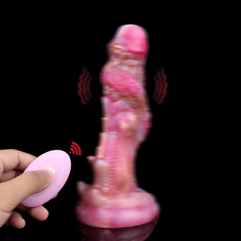 Pink 20.3 cm Fantasy Vibrator dragon Dildo