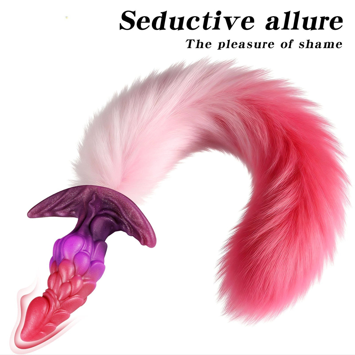 Fantasy Dragon Tail Textured Curved Butt Plug