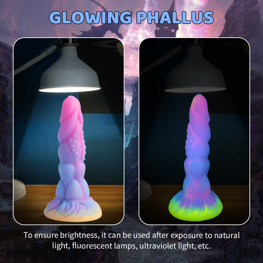 Glow In The Dark Fantasy Knot Tapered Dildo