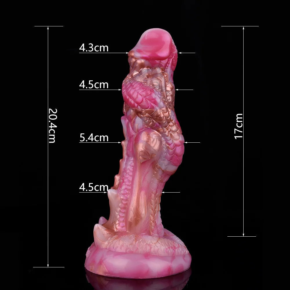 Pink 20.3 cm Fantasy Vibrator dragon Dildo