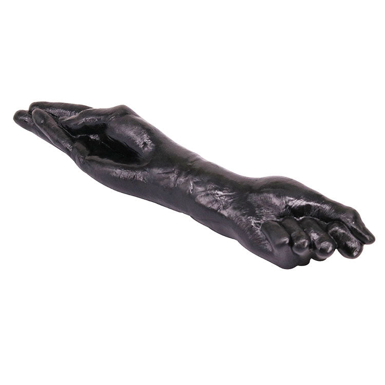 14.6 Inch Black Double Hand Textured Fist Dildo