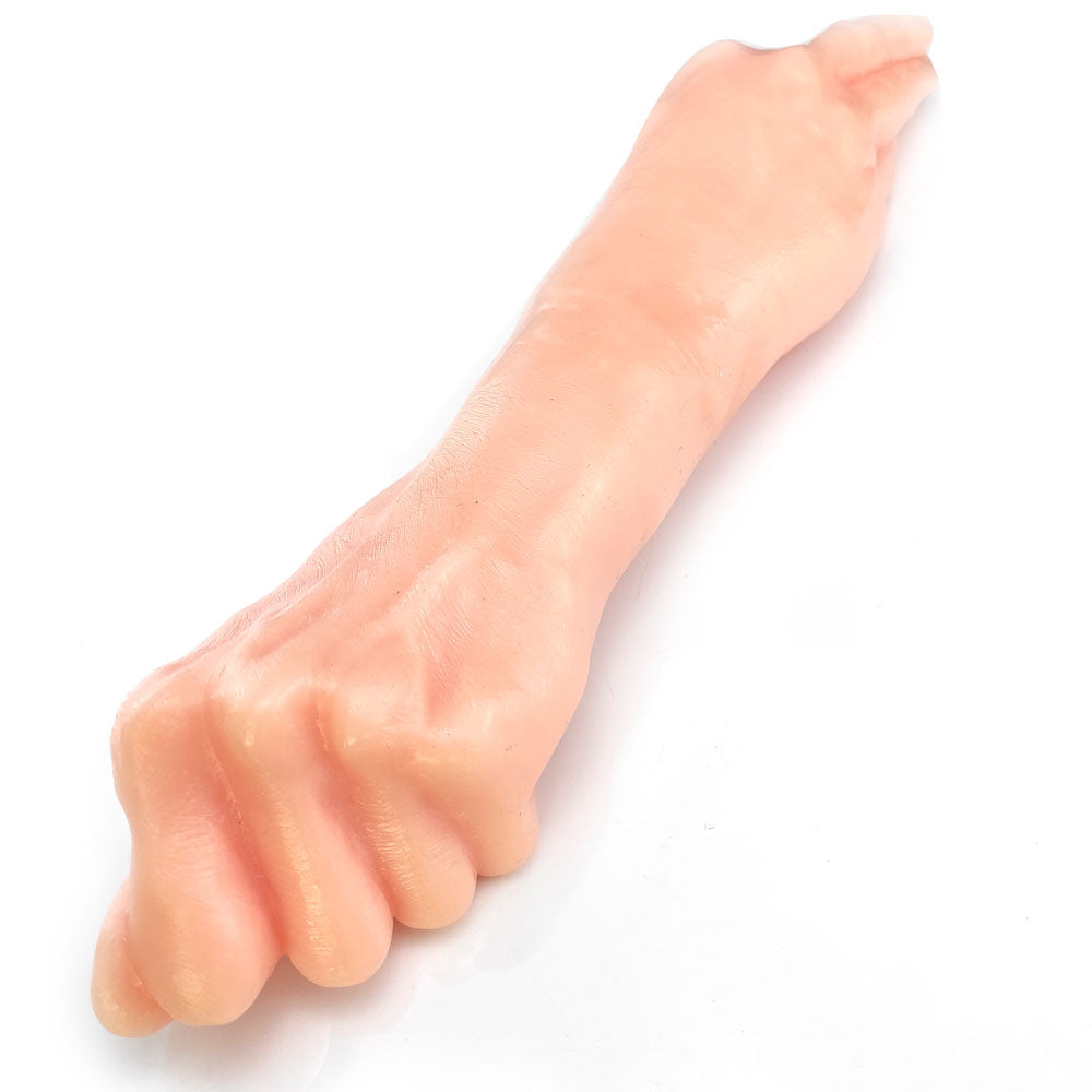 14.6 Inch Black Double Hand Textured Fist Dildo