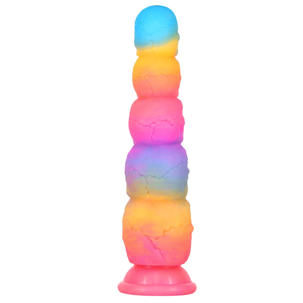 Glow in the Dark Fantasy Rainbow Anal Dildo