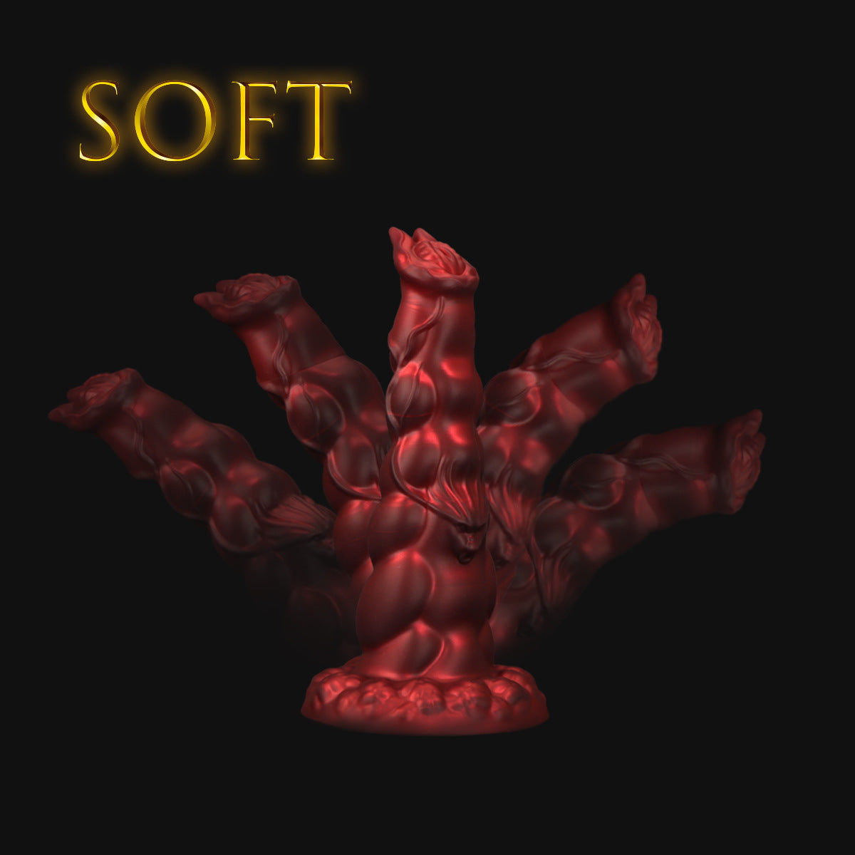12 Inch Red Fantasy Dragon Knot Huge Dildo
