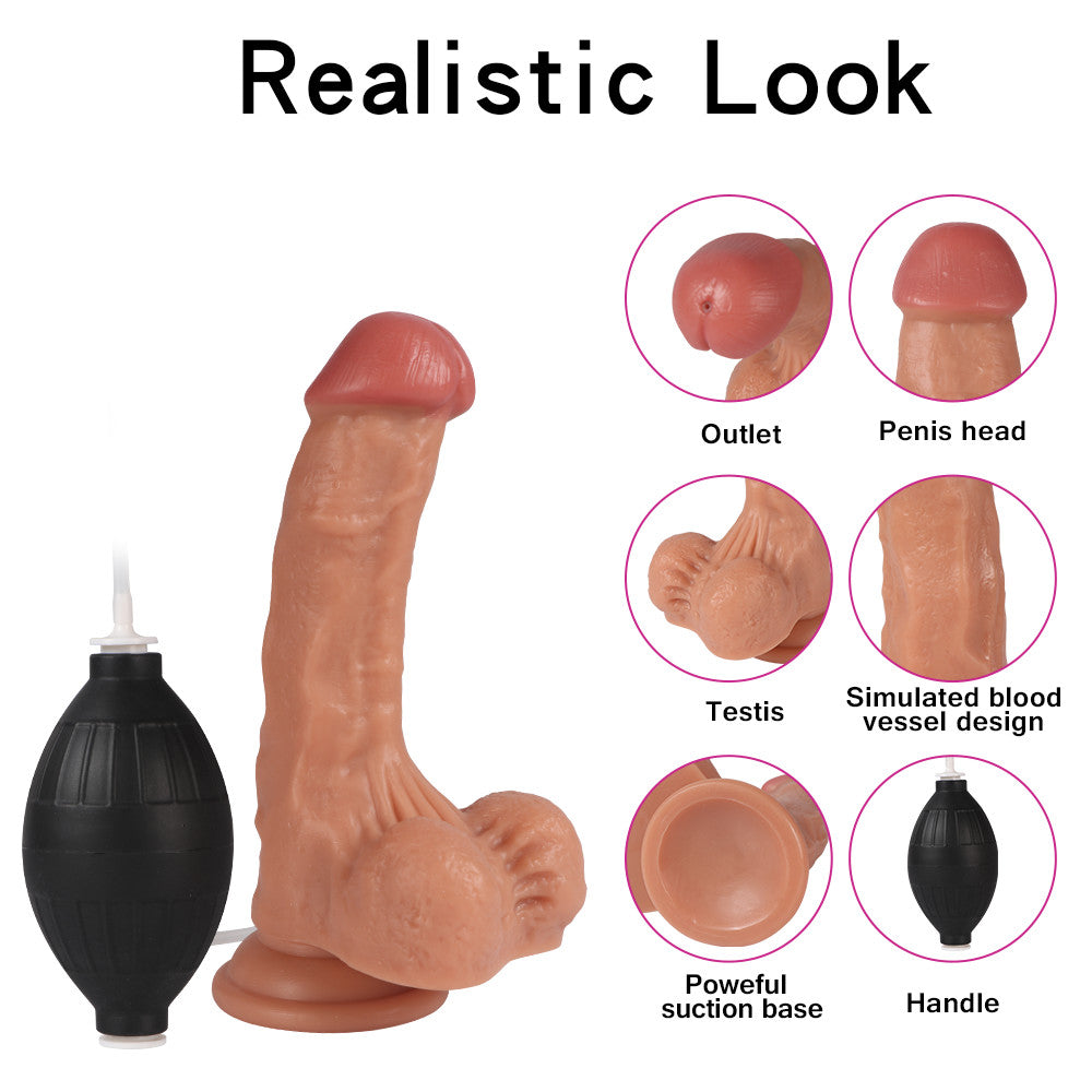 17.8 cm Suction Cup Realistic Squirting Dildo