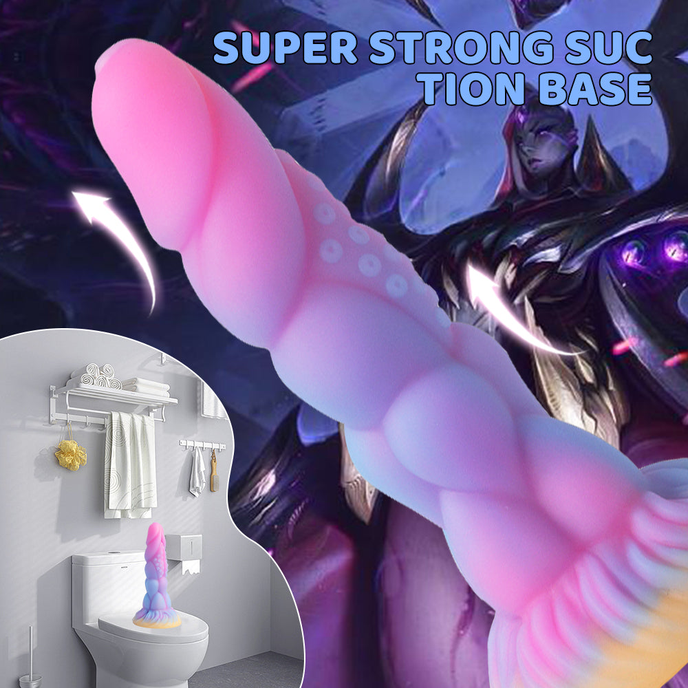 Glow In The Dark Fantasy Knot Tapered Dildo