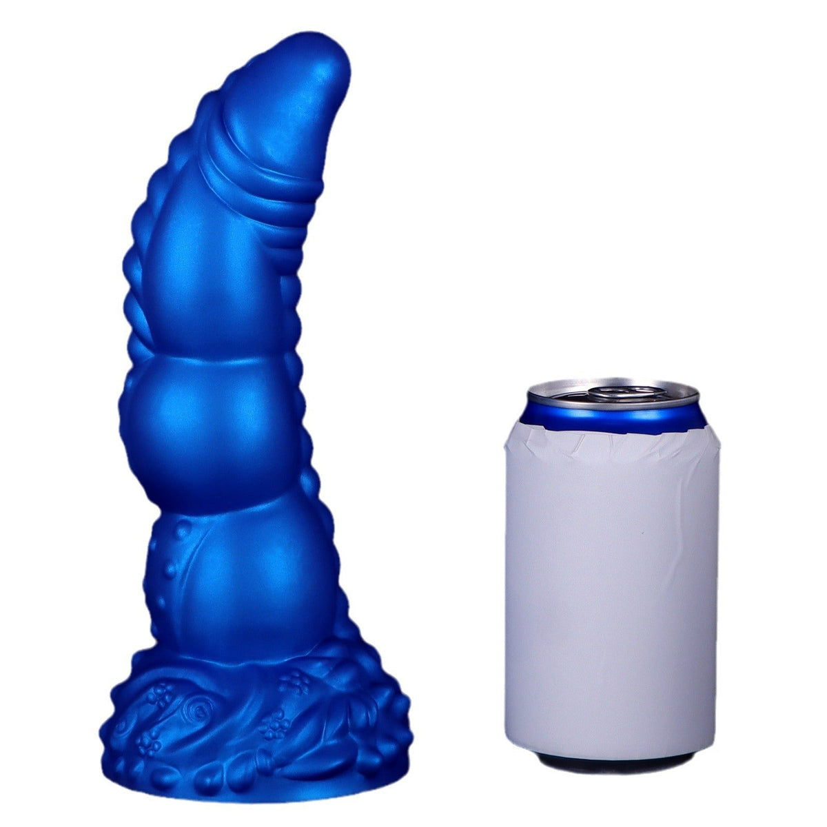 Blue Water Monster Textured Dragon Dildo