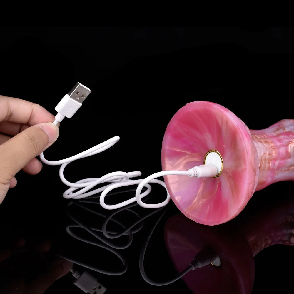 Pink 20.3 cm Fantasy Vibrator dragon Dildo