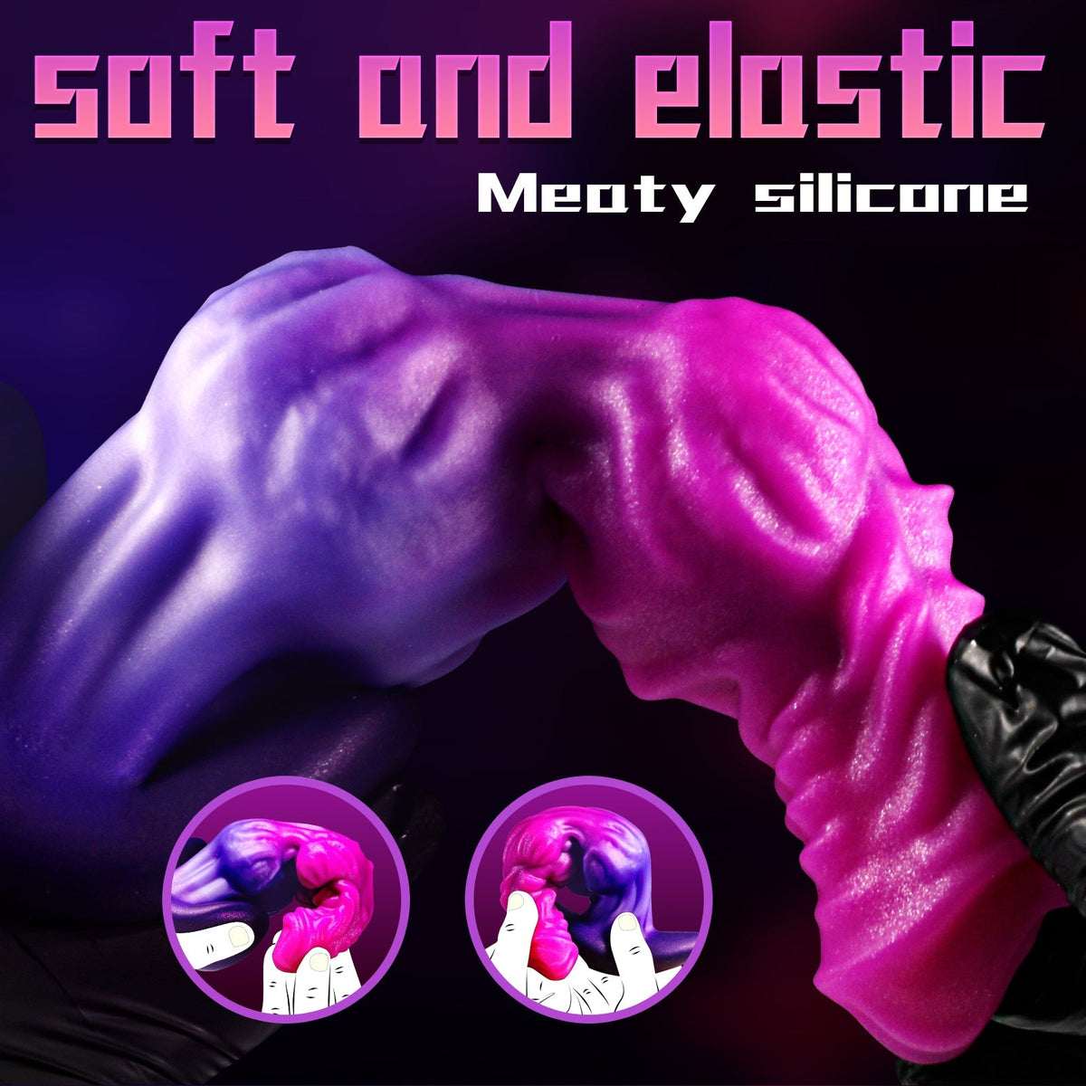 Pink Fantasy Horse Knot Huge Anal Dildo
