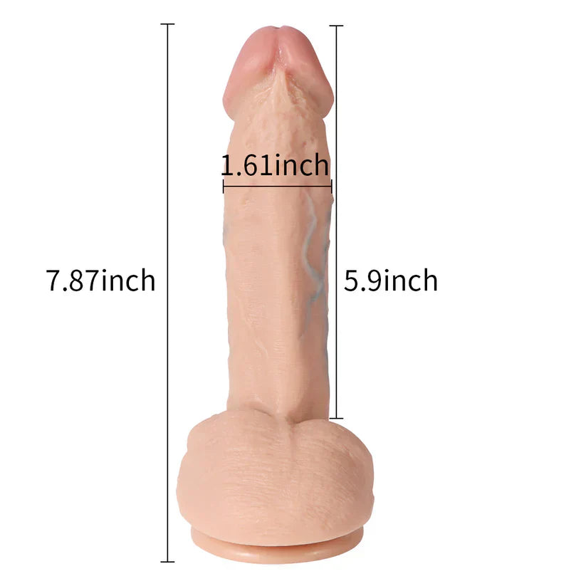 19.8 cm Realistic Silicone Dildo with Suction Cup