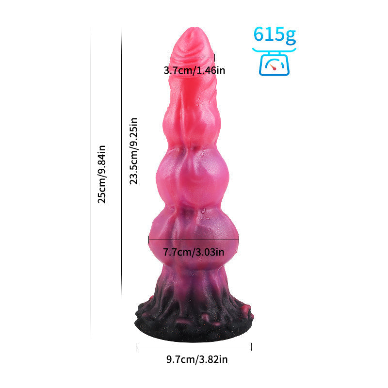 22.9 cm Three Knot Macarons Fantasy Dog Dildo