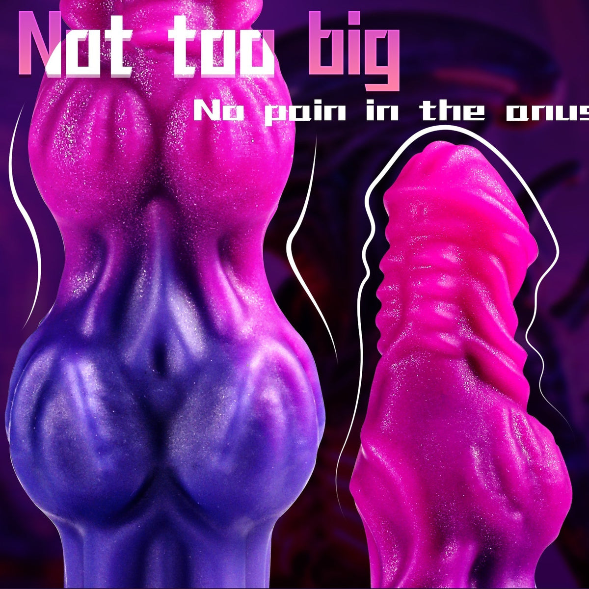 Pink Fantasy Horse Knot Huge Anal Dildo