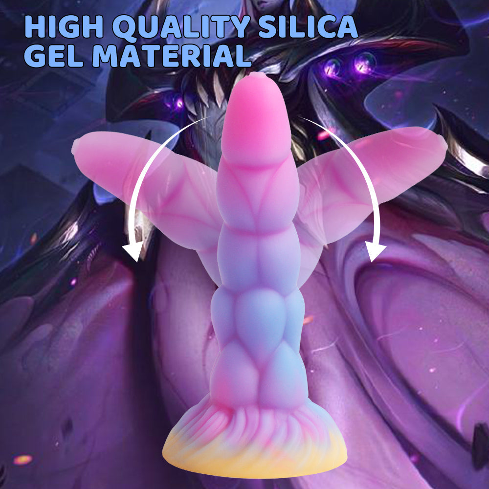 Glow In The Dark Fantasy Knot Tapered Dildo