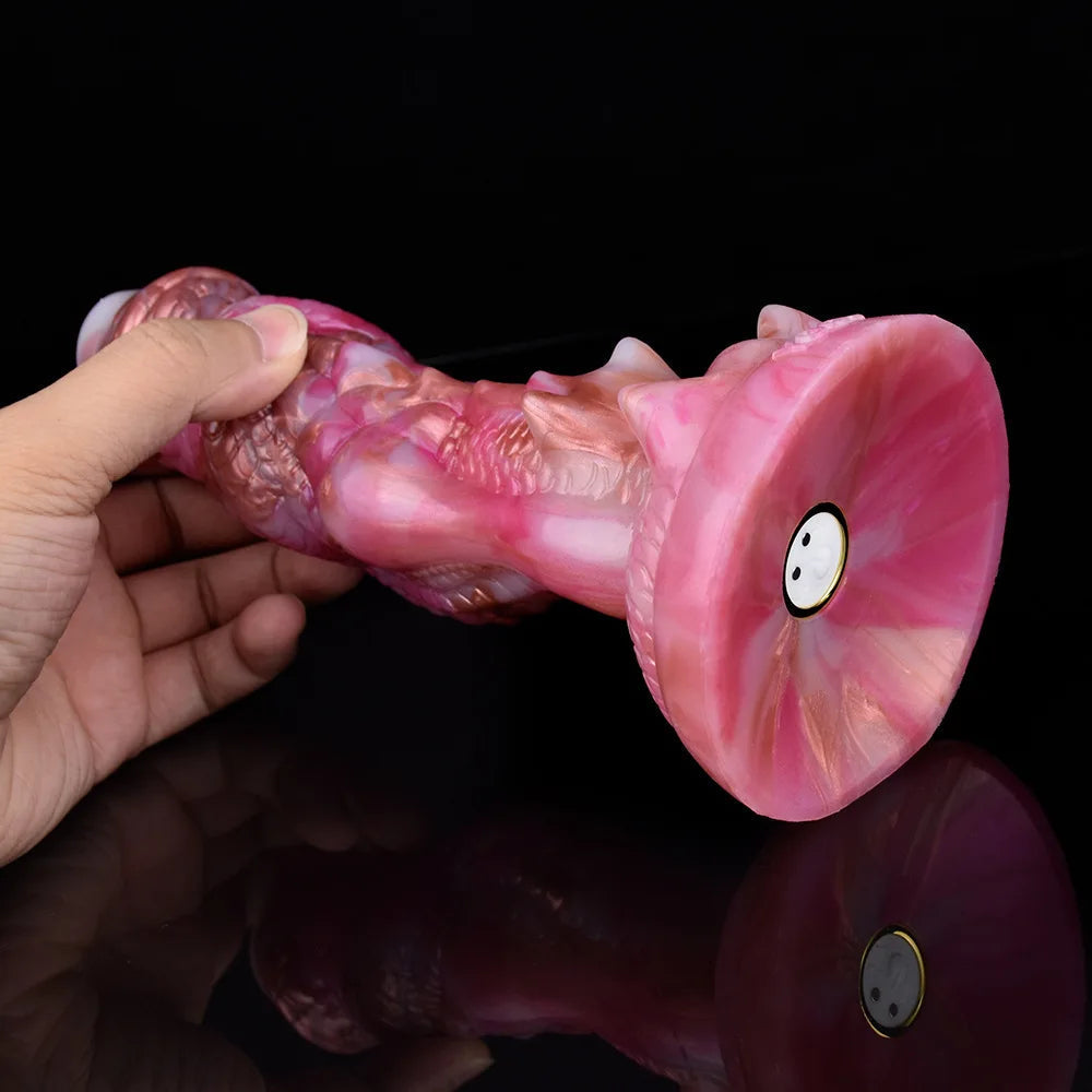 Pink 20.3 cm Fantasy Vibrator dragon Dildo