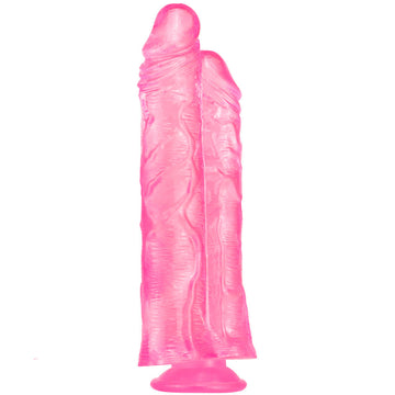 25.4 cm Large Jelly Double Penetration Dildo
