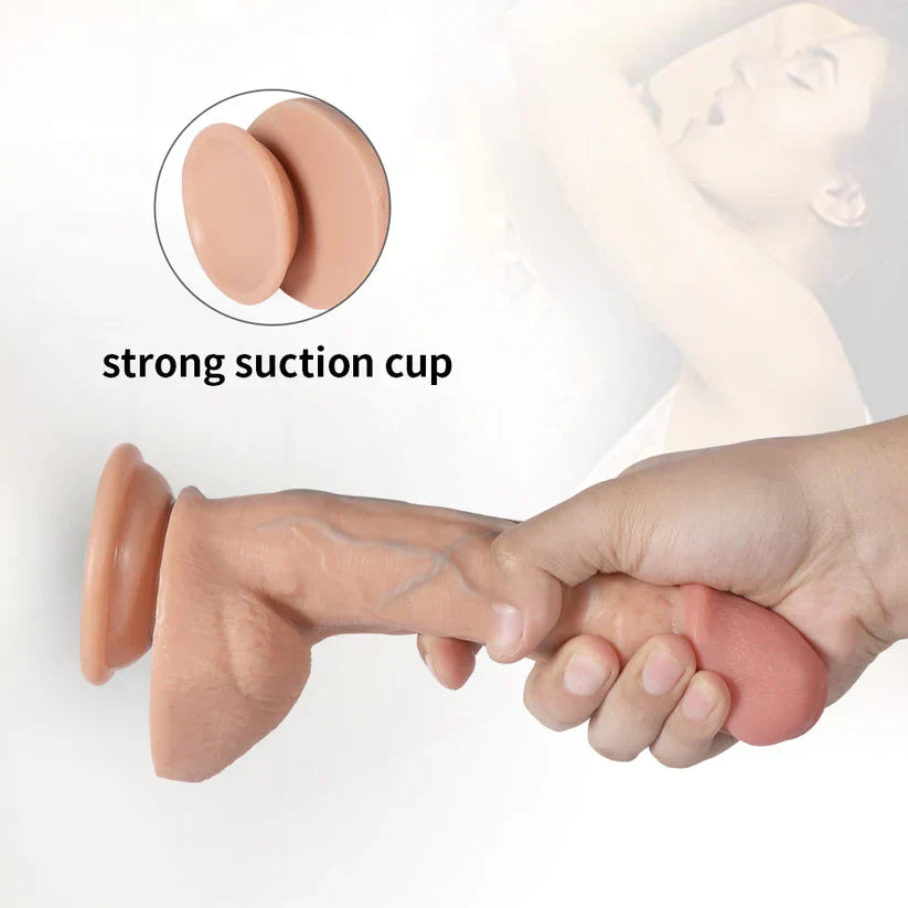 19.8 cm Realistic Silicone Dildo with Suction Cup