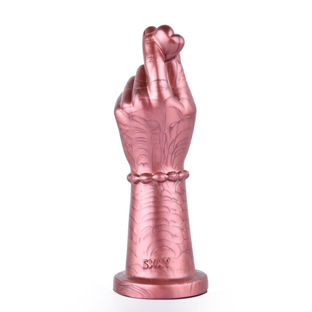 5.9 Inch Silicone Heart Hand Anal Fist Dildo