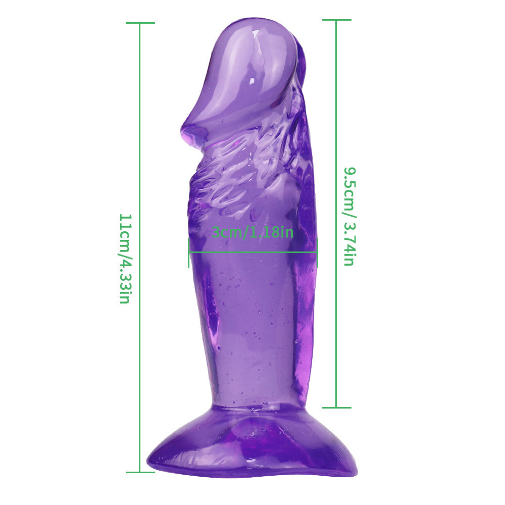 4 Inch Purple Short Rough Dildo