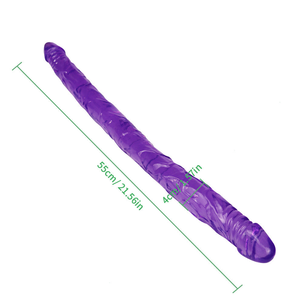 21.5 Inch Purple Lesbian Double Ended Dildo