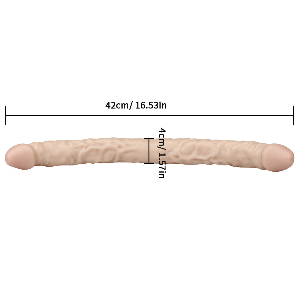 16.5 Inch Lesbian Long Curved Double Ended Dildo
