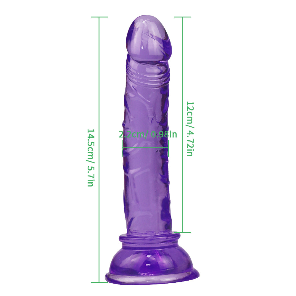 11.9 cm Beginner Small Purple Jelly Dildo