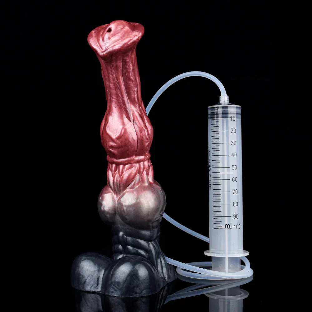 26 cm Textured Fantasy Ejaculation Horse Dildo
