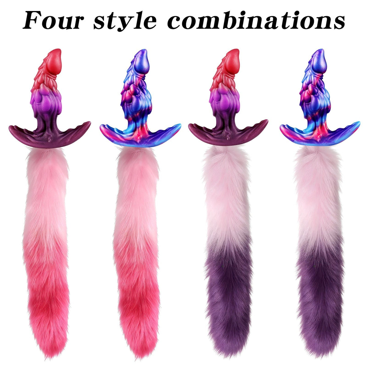 Fantasy Dragon Tail Textured Curved Butt Plug