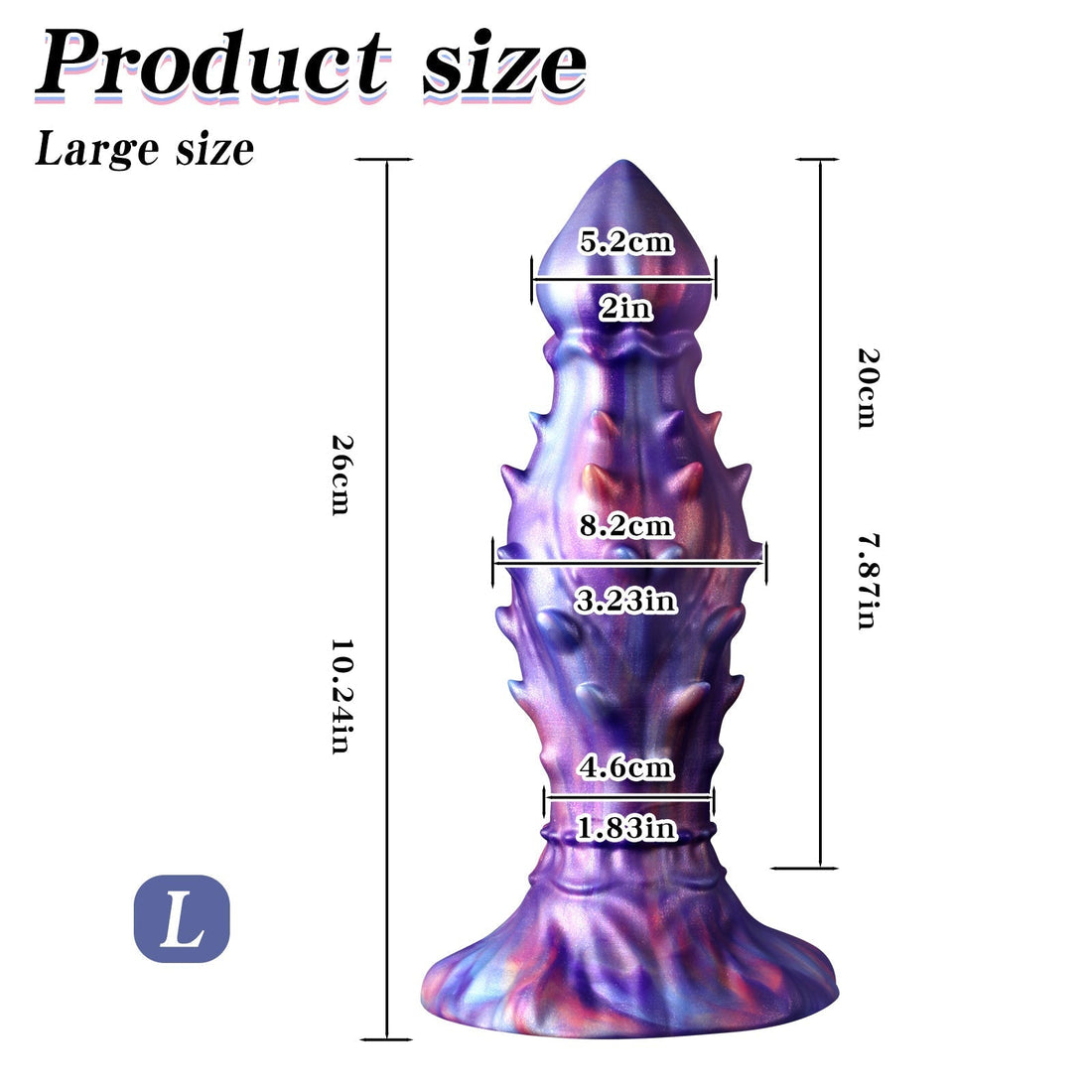 10 Inch Purple Fantasy Spiked Huge Anal Dildo