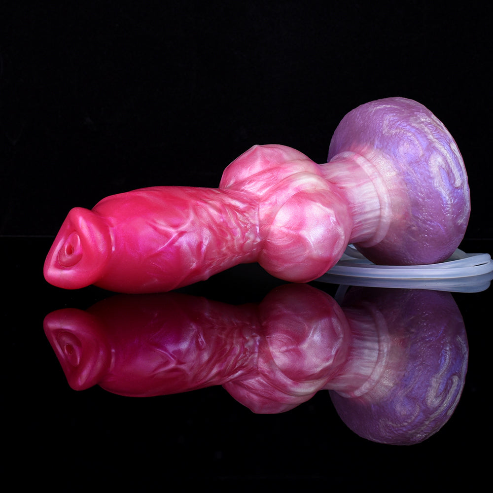 Pink Soft Knotted Ejaculating Dog Dildo