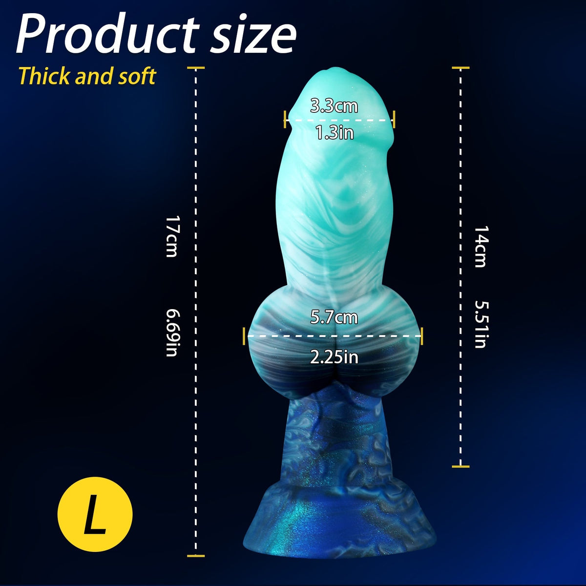 15.2 cm Green Silicone Knotted Dog Dildo