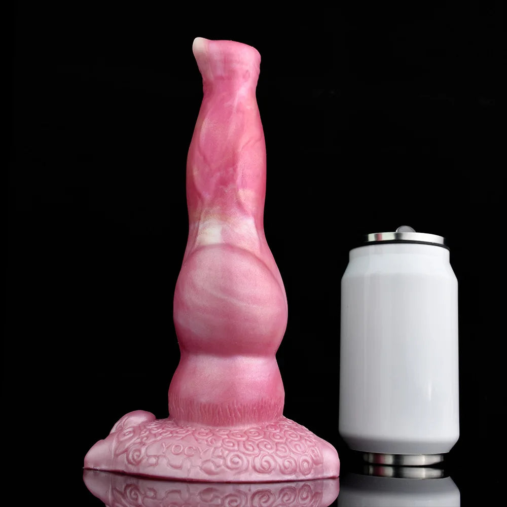 20.3 cm Remote Control Pink Soft Dog Dildo