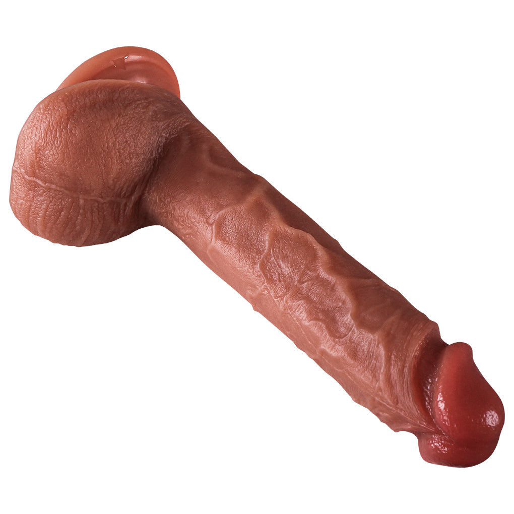Vibrating Thrusting Realistic Soft Silicone Dildo