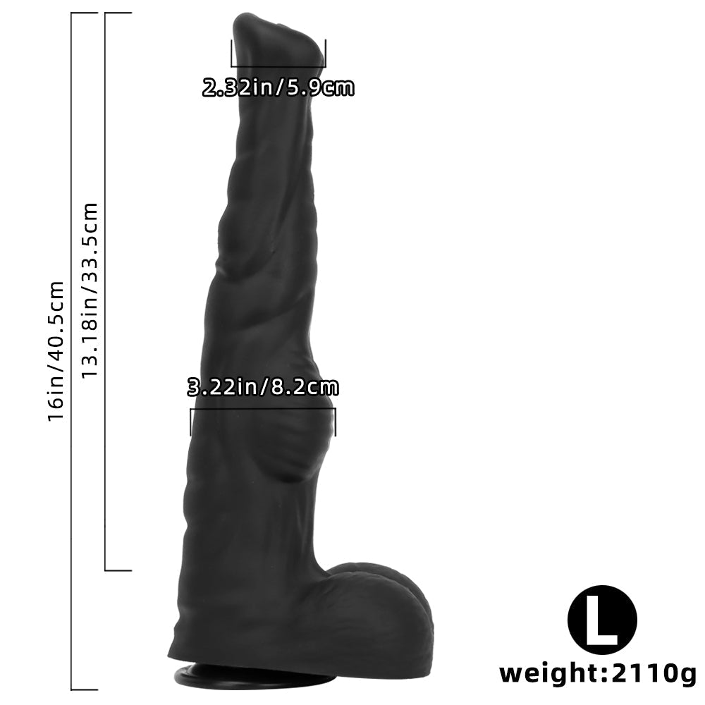 40 cm Black Huge Silicone Horse Dildo