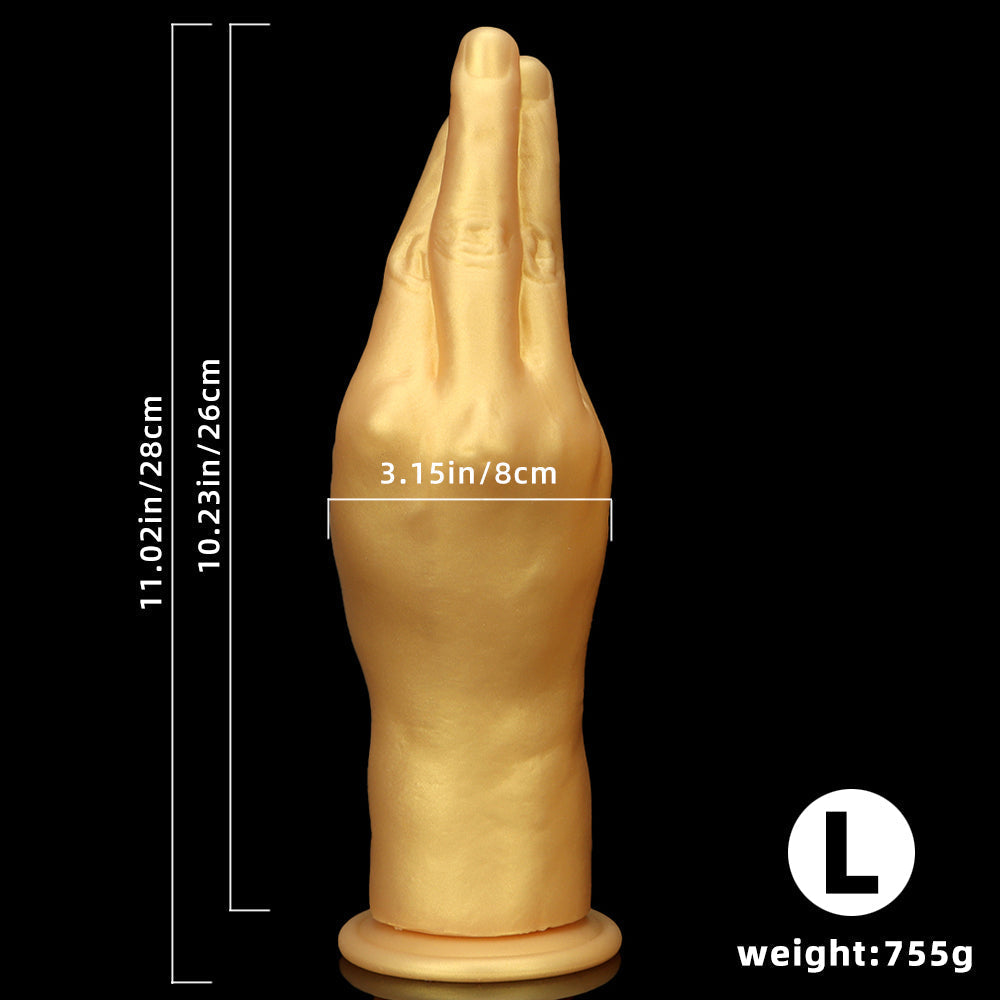 Gold Silicone Hand Fisting Dildo Suction Cup