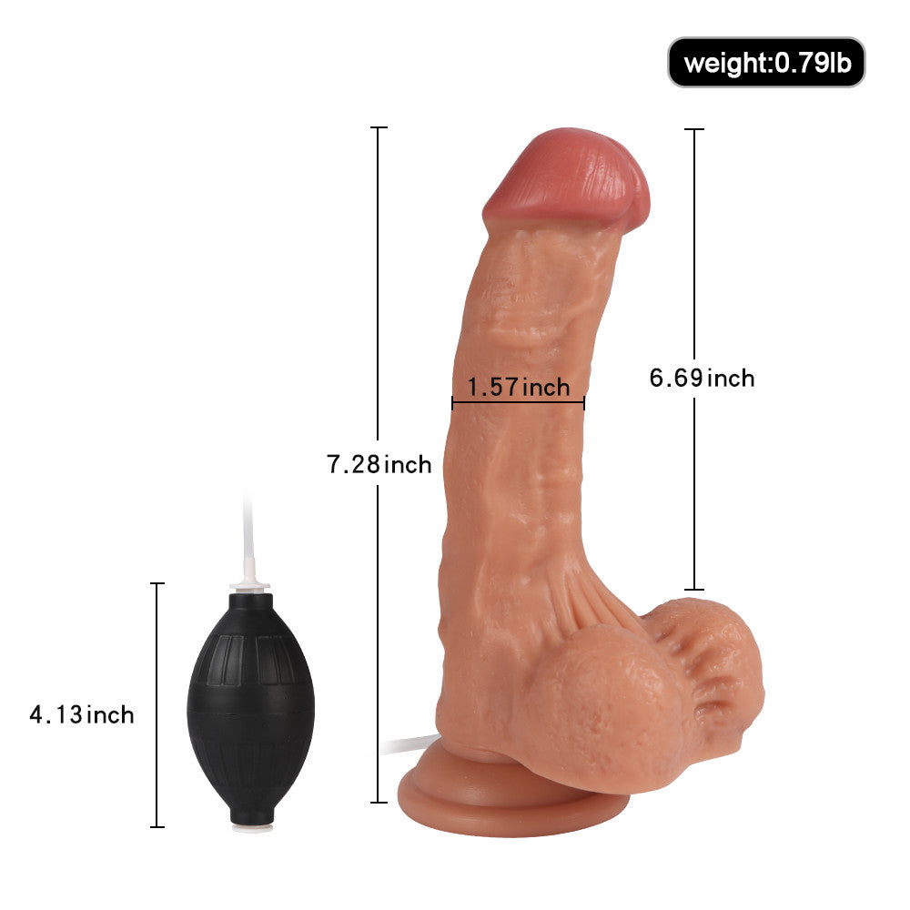 17.8 cm Suction Cup Realistic Squirting Dildo