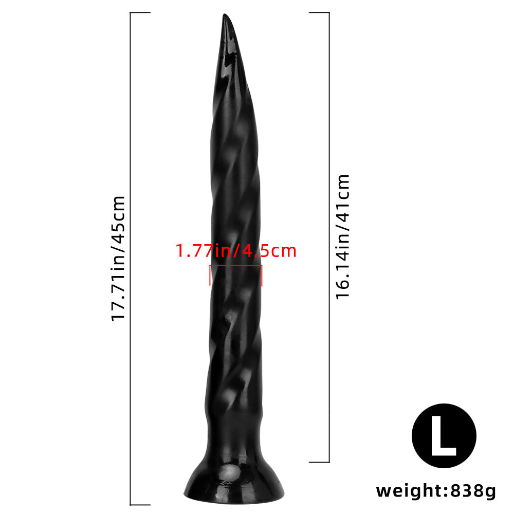 35.6 cm Threaded Extra Long Nail Tapered Dildo