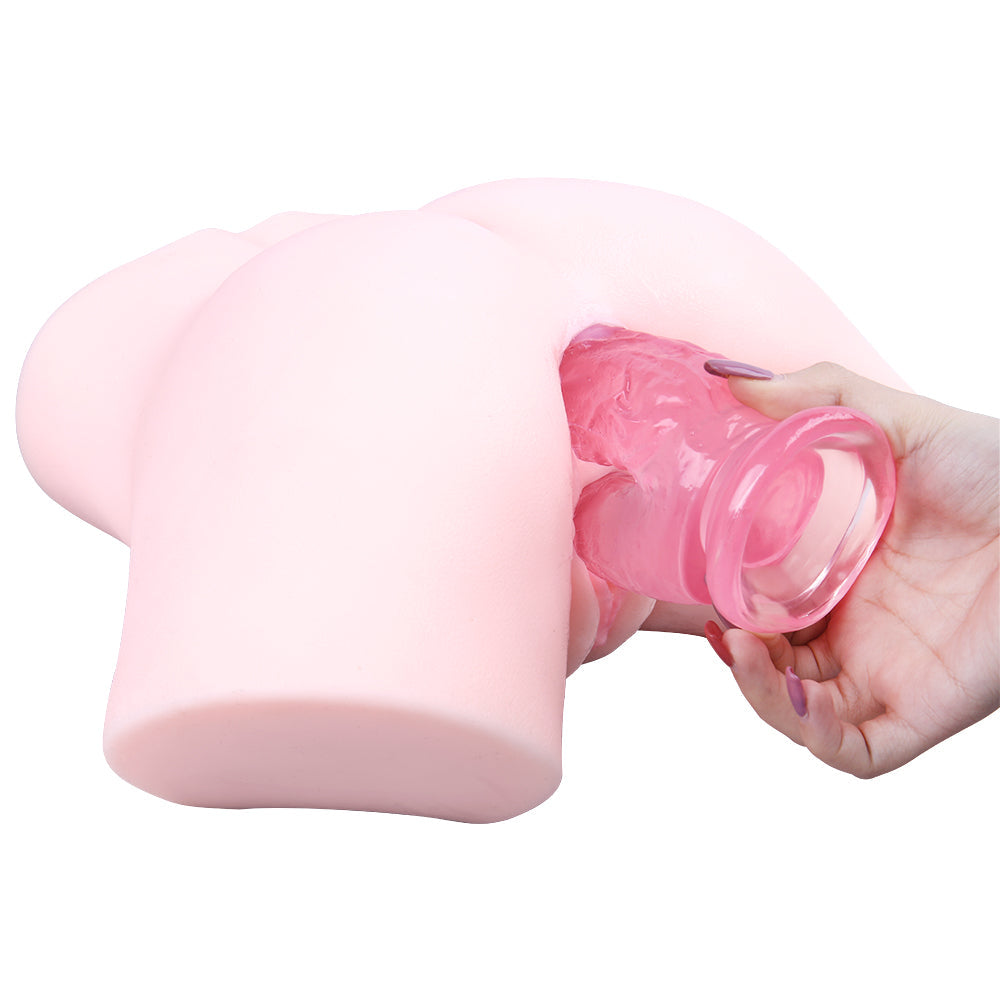 20 cm Long Pink Jelly Double Penetration Dildo